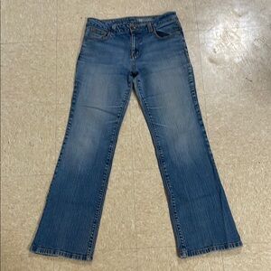 Dkny Blue Flare Wide Leg Jeans